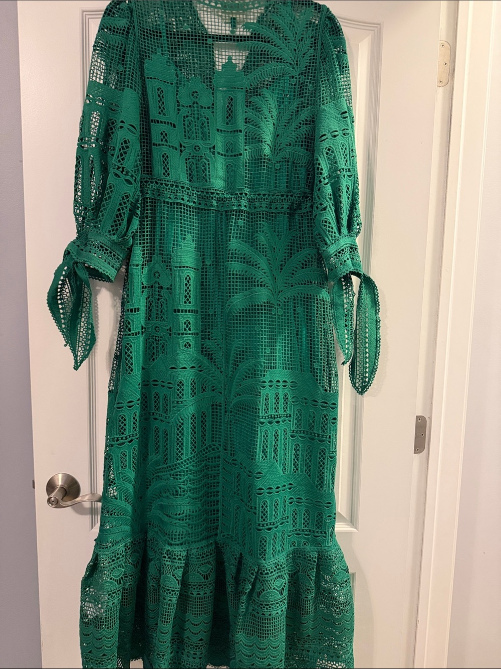 FARM Rio Green Crochet Tie-Waist Maxi Dress - Picture 10 of 10